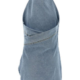 Mini abito con fiore in denim in blu Magda butrym - uomo 