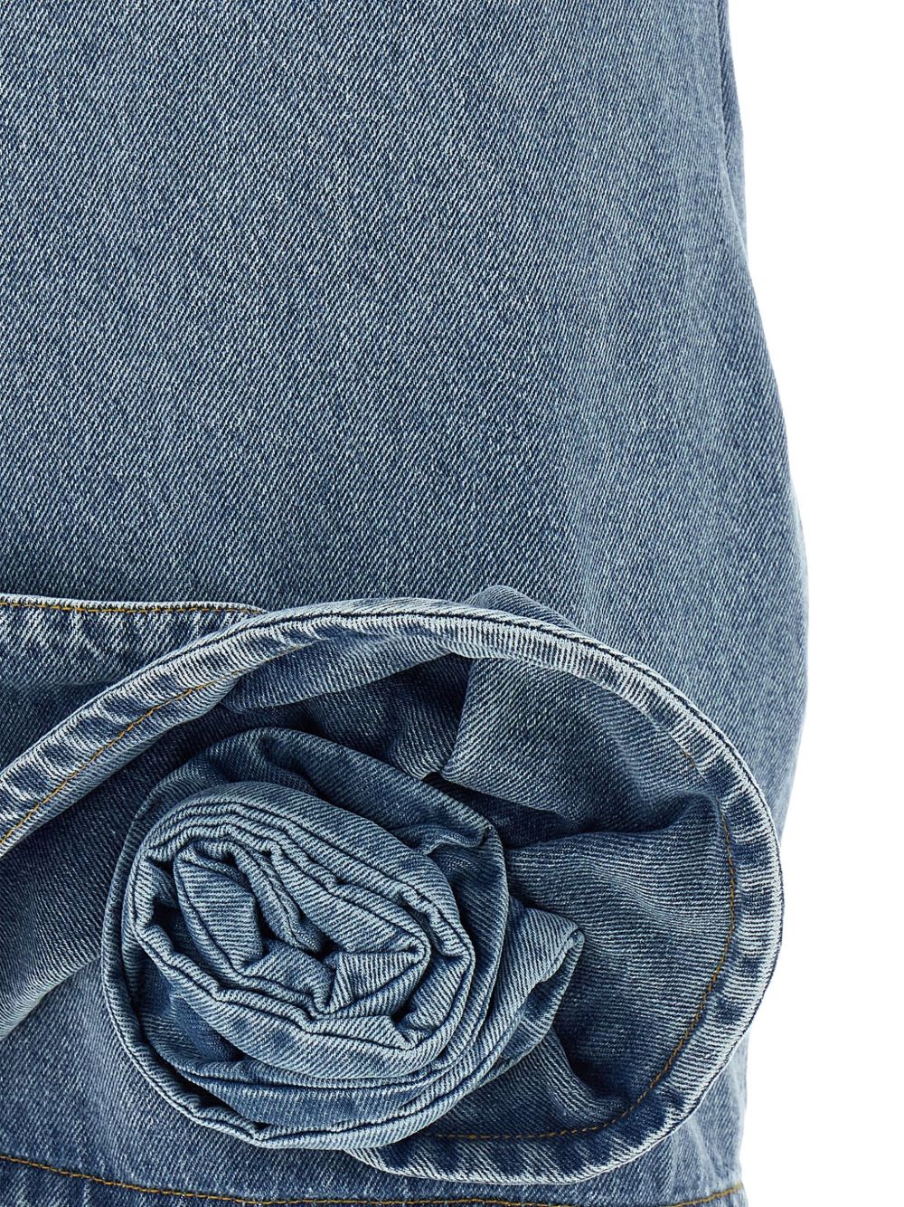Mini abito con fiore in denim in blu Magda butrym - uomo 