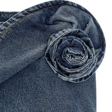 Gonna mini con fiore in denim in blu Magda Butrym - donna 