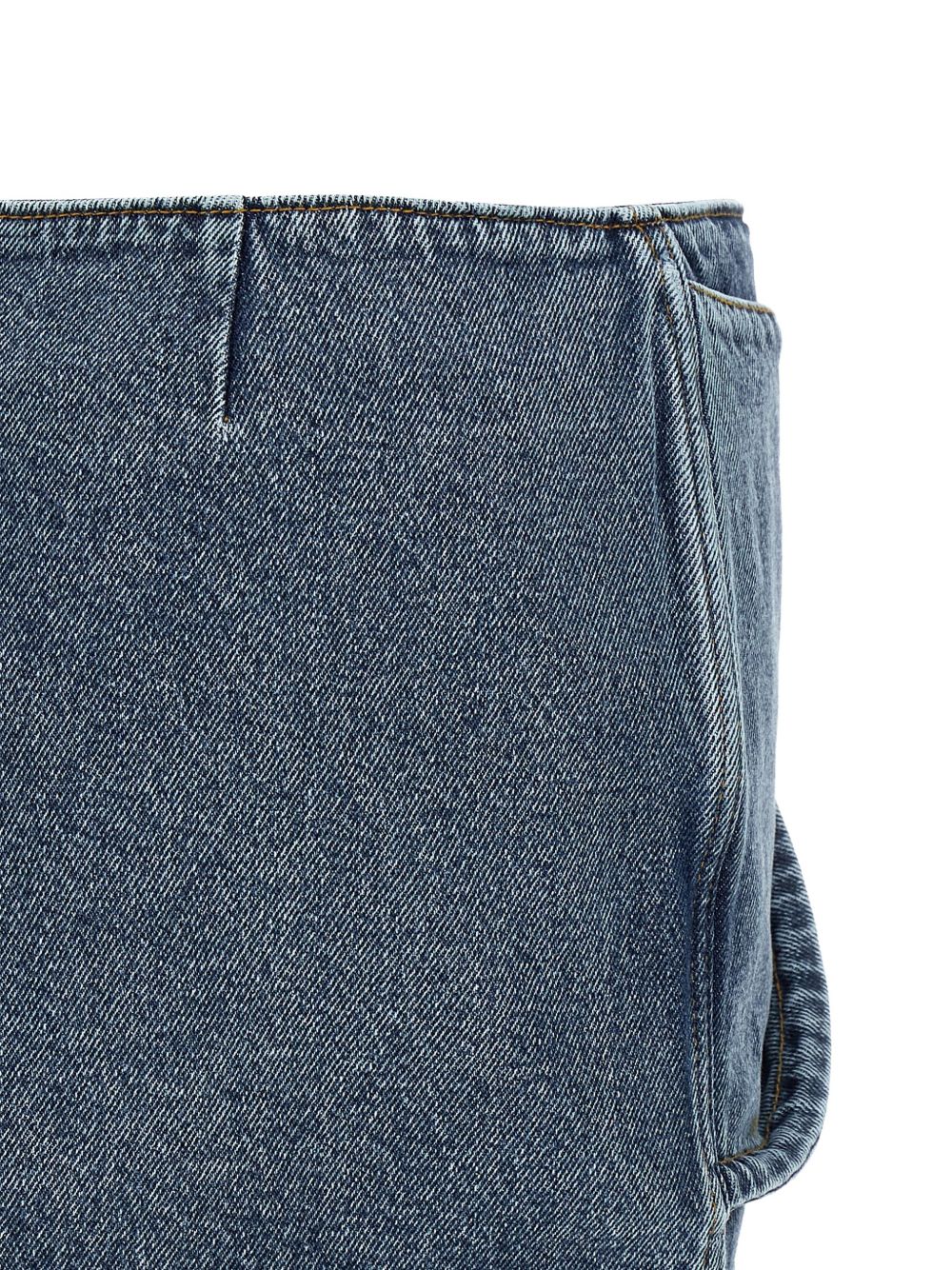 Gonna mini con fiore in denim in blu Magda Butrym - donna 