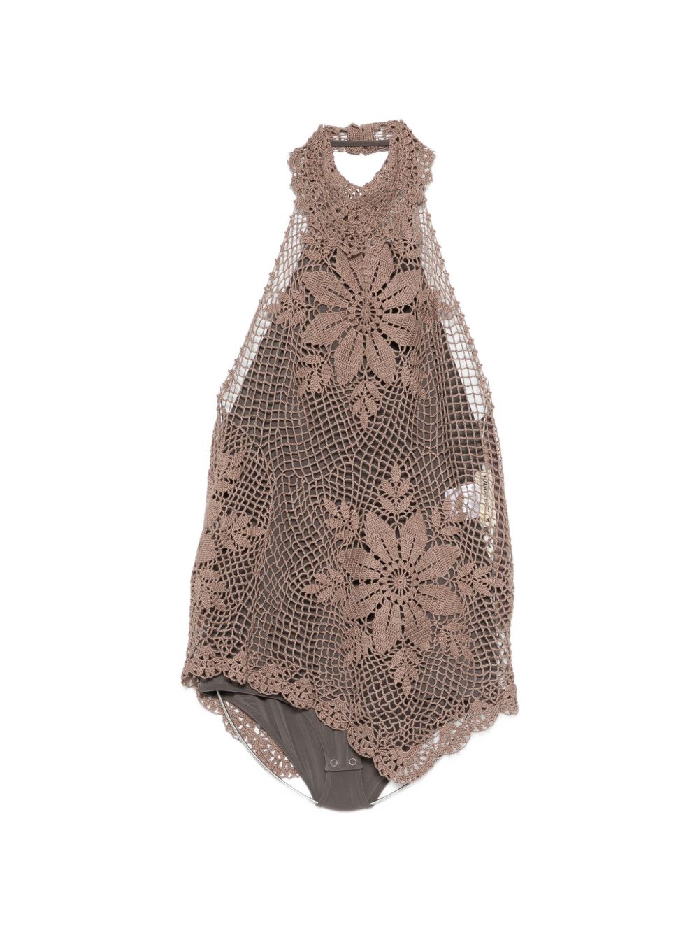 Top all'uncinetto in marrone Magda butrym - donna 