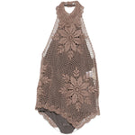 Top all'uncinetto in marrone Magda butrym - donna 