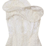 Top corsetto in pizzo con volant in bianco Magda butrym - donna 