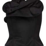 Top corsetto con volant in nero Magda butrym - donna 