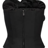 Top corsetto con volant in nero Magda butrym - donna 
