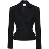 Blazer doppiopetto aderente in nero Magda butrym - donna 