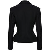 Blazer doppiopetto aderente in nero Magda butrym - donna 