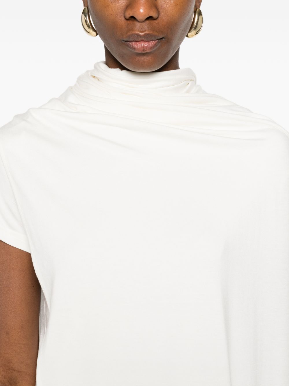 T-shirt con dettaglio a foulard in bianco Magda butrym - donna 