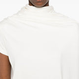 T-shirt con dettaglio a foulard in bianco Magda butrym - donna 