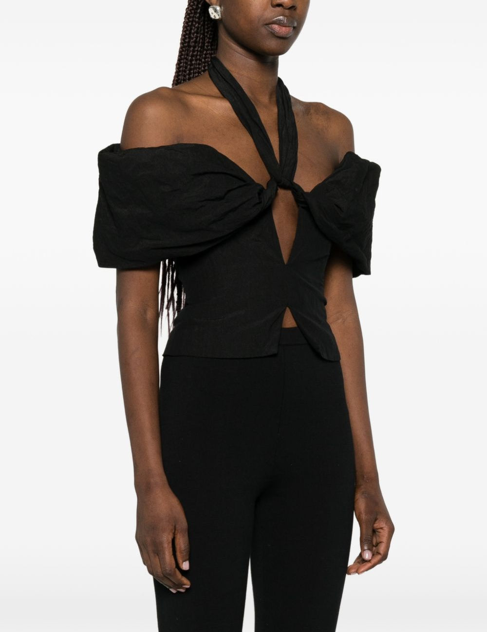 Top con spalle scoperte in nero Magda butrym - donna 