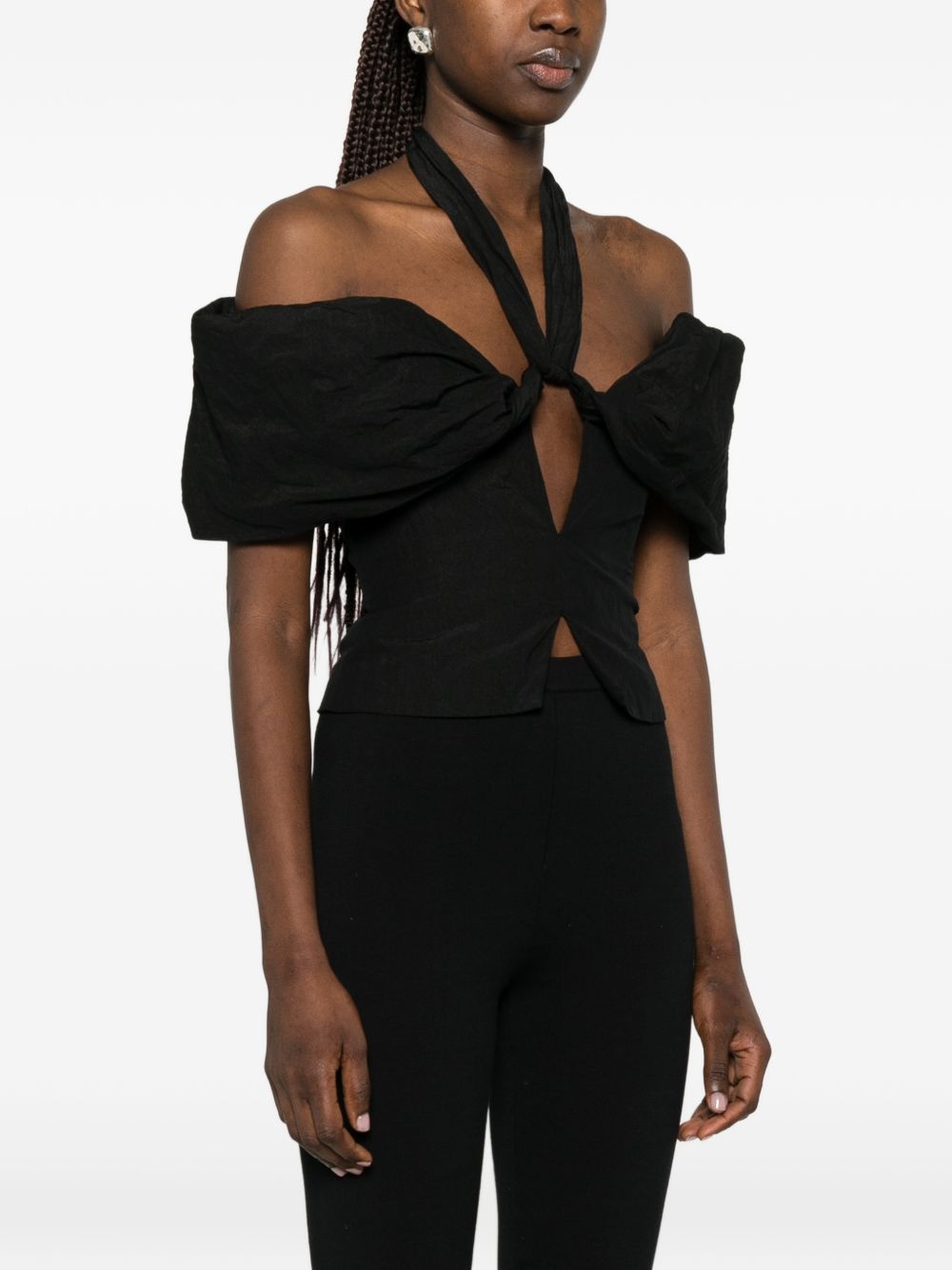 Top con spalle scoperte in nero Magda butrym - donna 