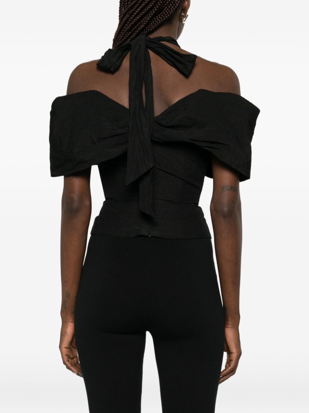 Top con spalle scoperte in nero Magda butrym - donna 