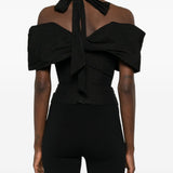 Top con spalle scoperte in nero Magda butrym - donna 