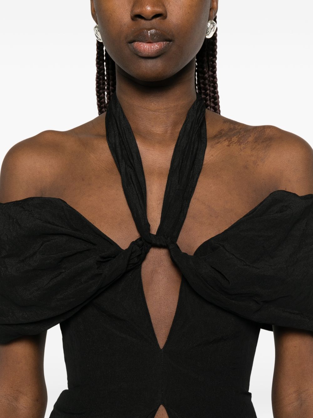 Top con spalle scoperte in nero Magda butrym - donna 