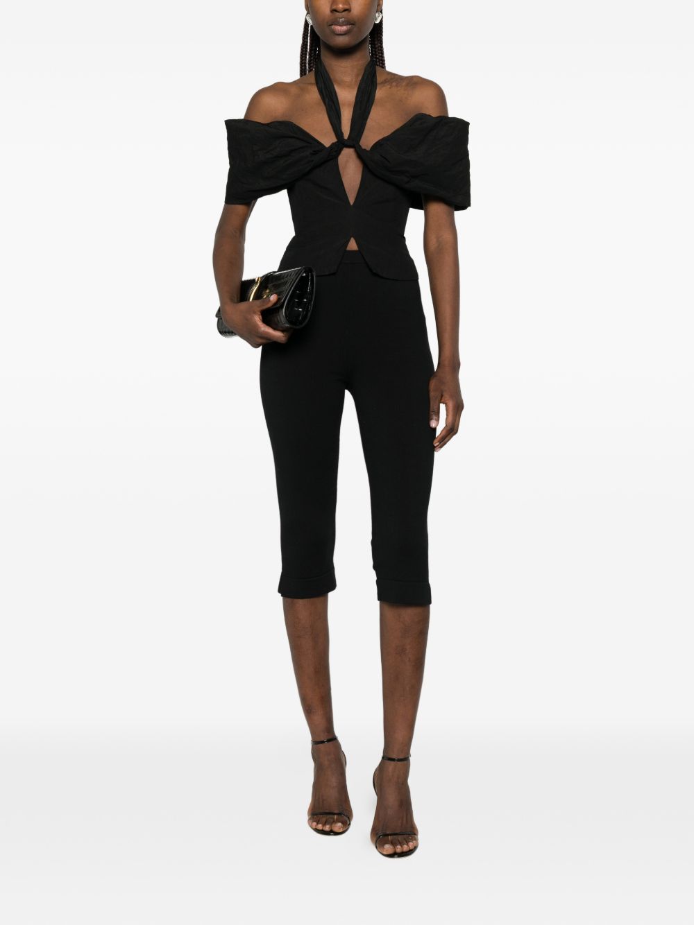 Top con spalle scoperte in nero Magda butrym - donna 