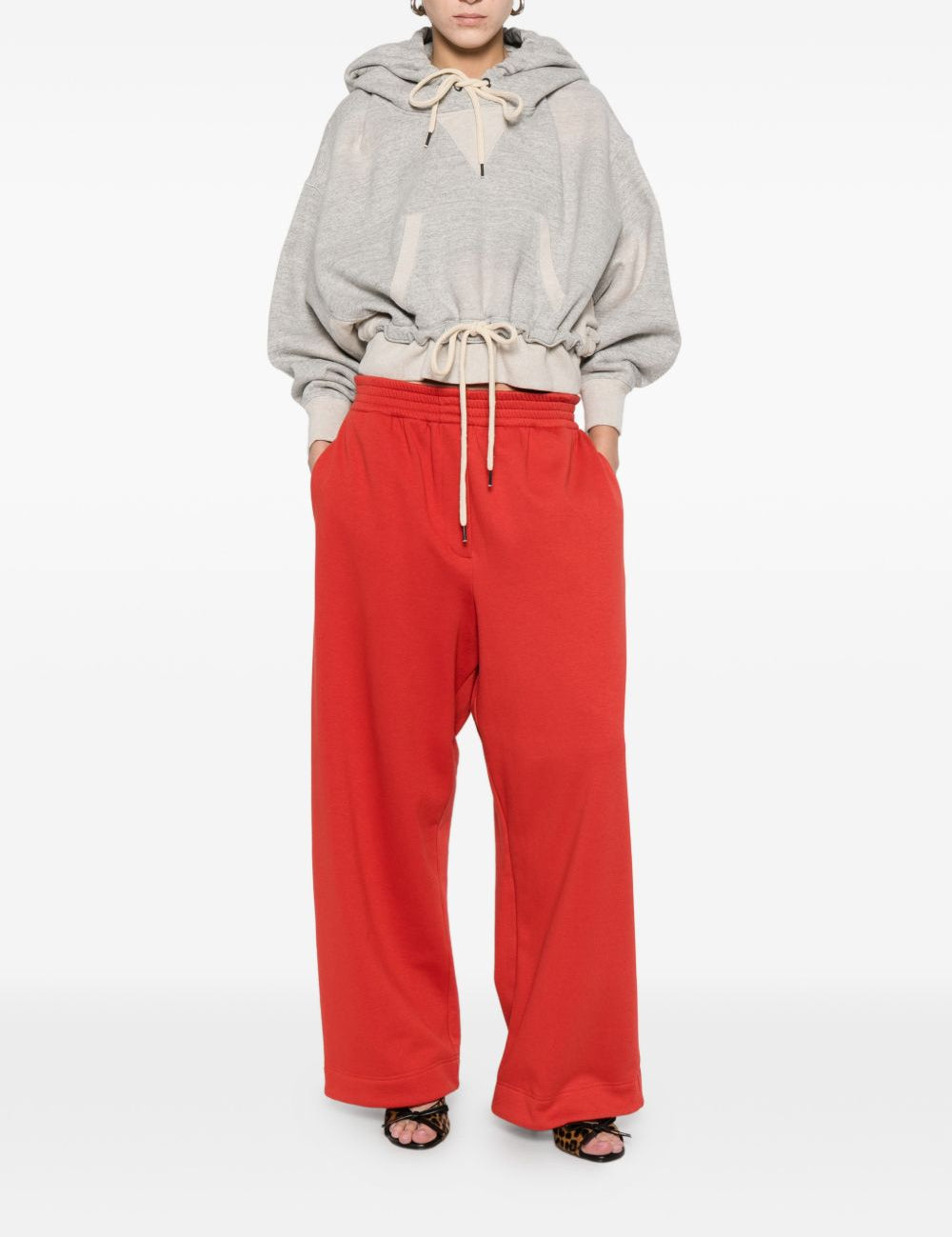 Pantaloni con vita  elasticizzata in rosso Magda butrym - donna 