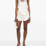 Abito mini con pizzo in beige Magda butrym - donna 
