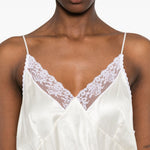 Abito mini con pizzo in beige Magda butrym - donna 