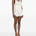 Abito mini con pizzo in beige Magda butrym - donna 