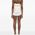 Abito mini con pizzo in beige Magda butrym - donna 