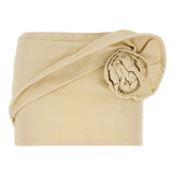 Gonna mini con fiore in denim in beige Magda Butrym - donna<BR/> 