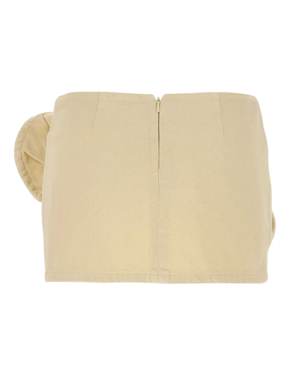 Gonna mini con fiore in denim in beige Magda Butrym - donna<BR/> 