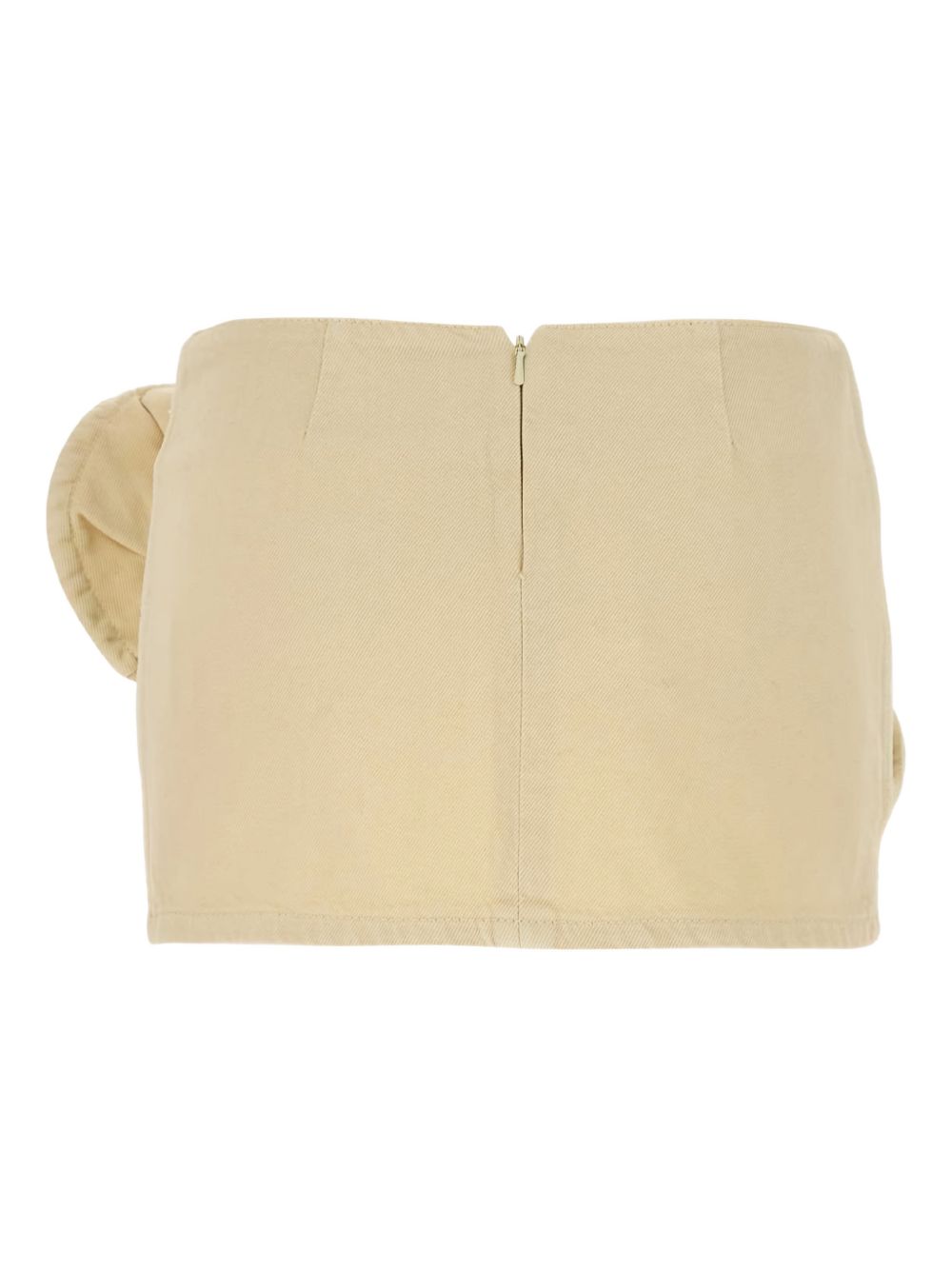 Gonna mini con fiore in denim in beige Magda Butrym - donna<BR/> 