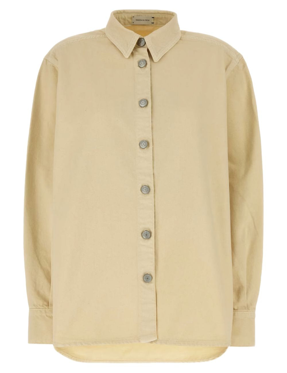Camicia a maniche lunghe in cotone in beige Magda butrym - donna 