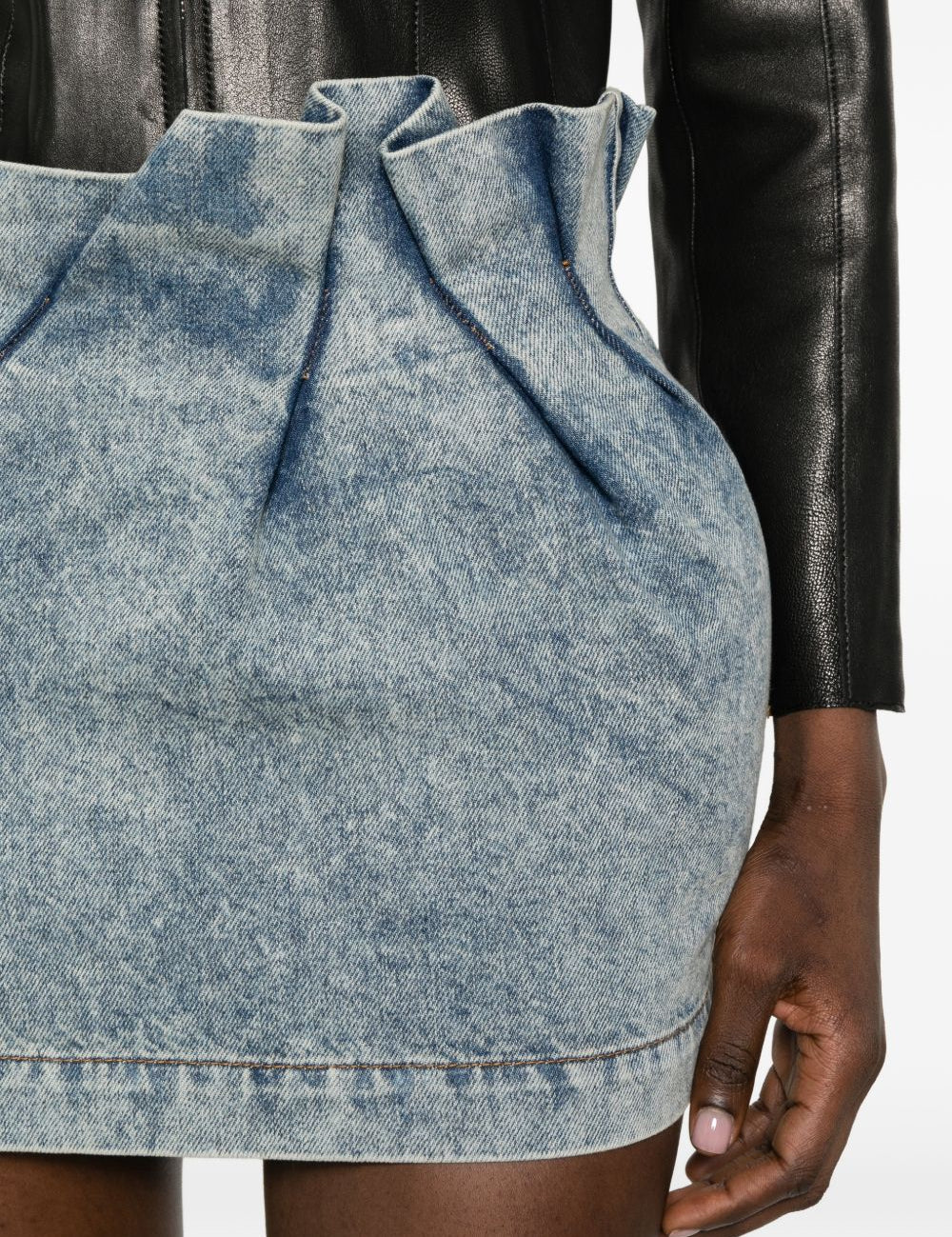 Gonna mini in denim blu Magda Butrym - donna 