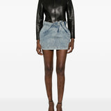 Gonna mini in denim blu Magda Butrym - donna 