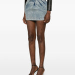 Gonna mini in denim blu Magda Butrym - donna 