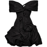 Abito con spalle scoperte con dettaglo a fiore  in nero Magda butrym - donna 