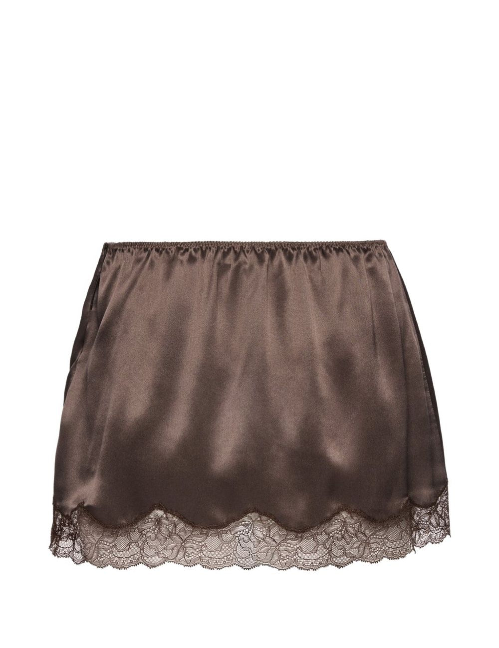 Gonna mini in pizzo in marrone Magda Butrym - donna 
