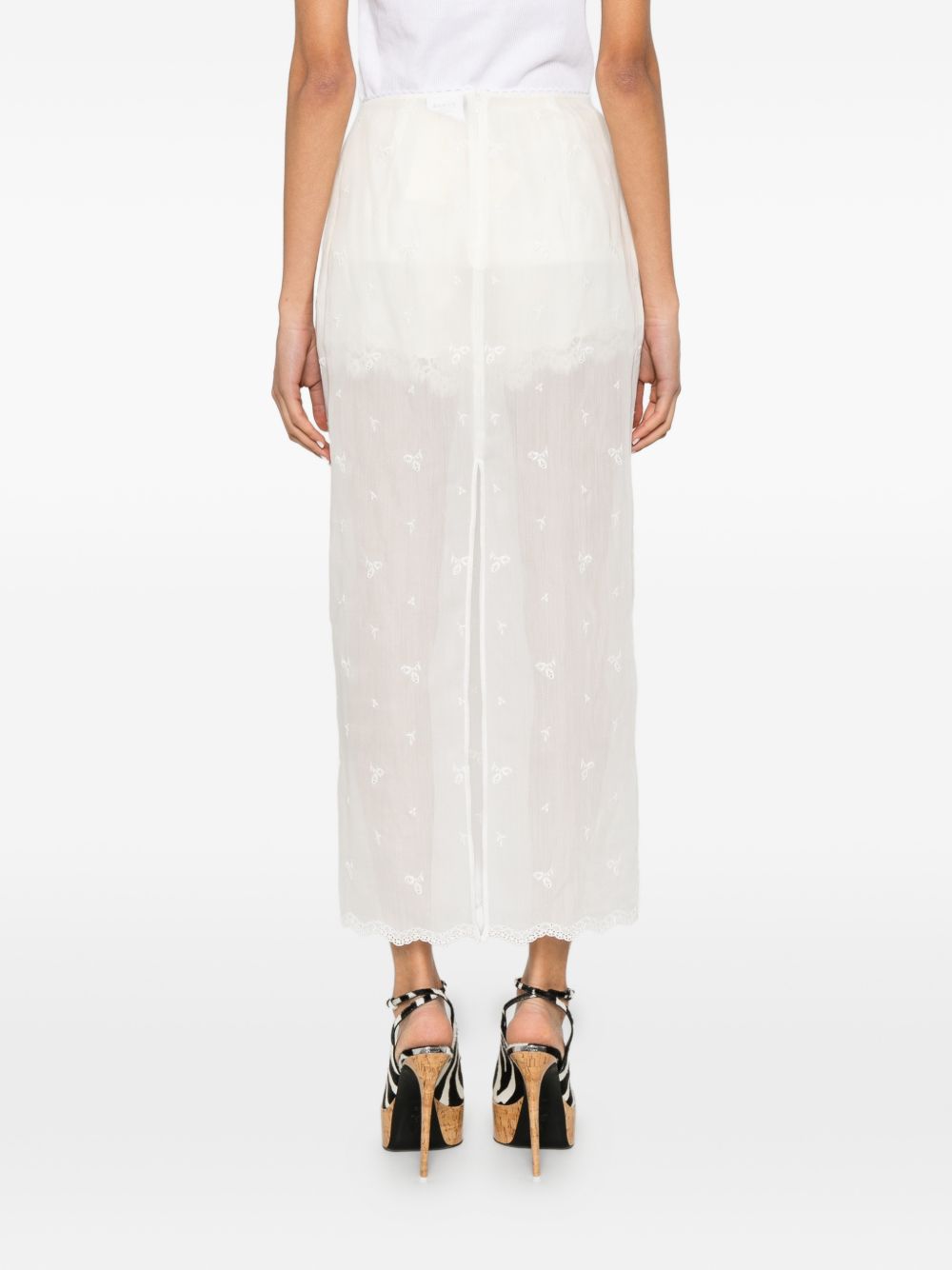 Gonna semi trasparente in bianco Magda Butrym - donna 