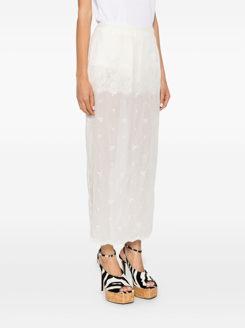 Gonna semi trasparente in bianco Magda Butrym - donna 