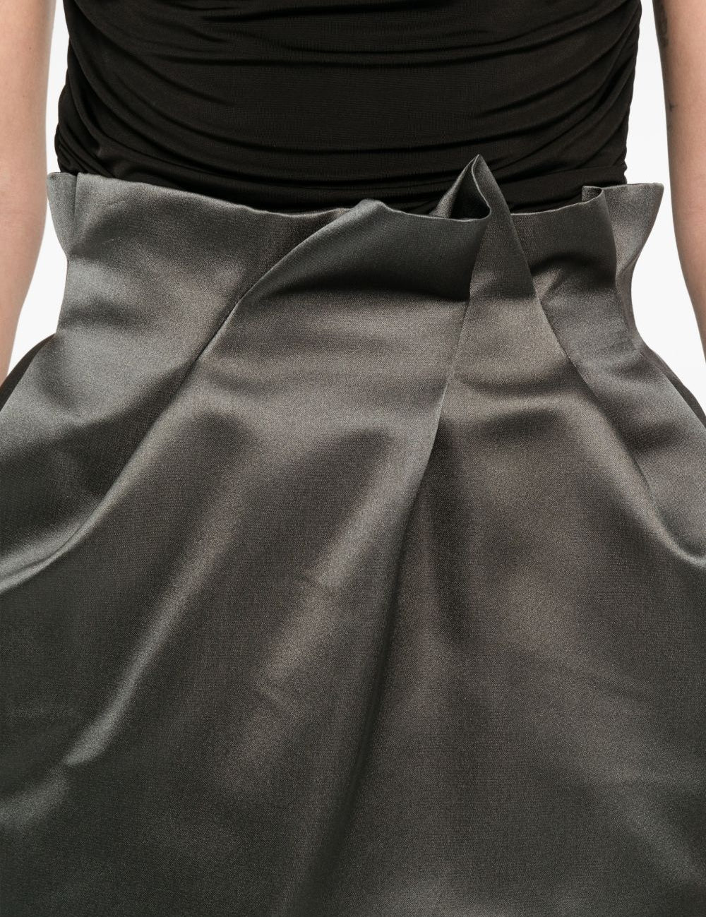 Gonna mini arricciata in grigio Magda Butrym - donna 