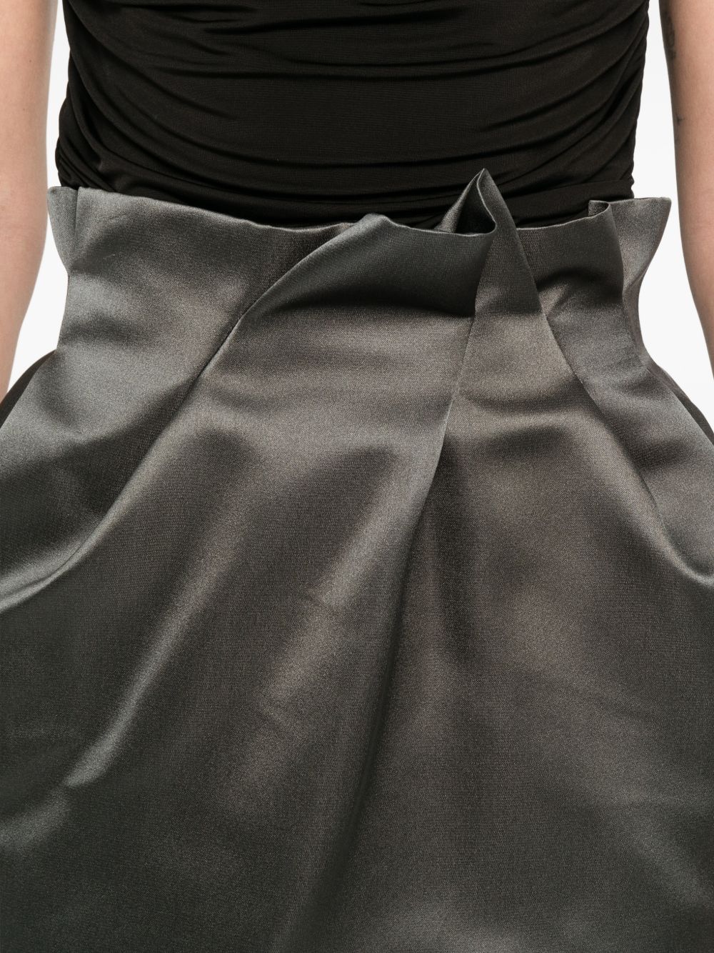 Gonna mini arricciata in grigio Magda Butrym - donna 