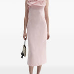 Abito senza spalline con volant in rosa Magda butrym - donna 