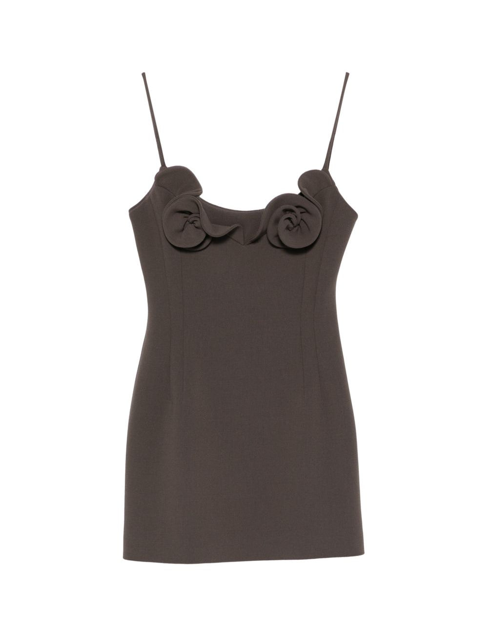 Abito mini con fiori applicati in marrone Magda Butrym - donna 