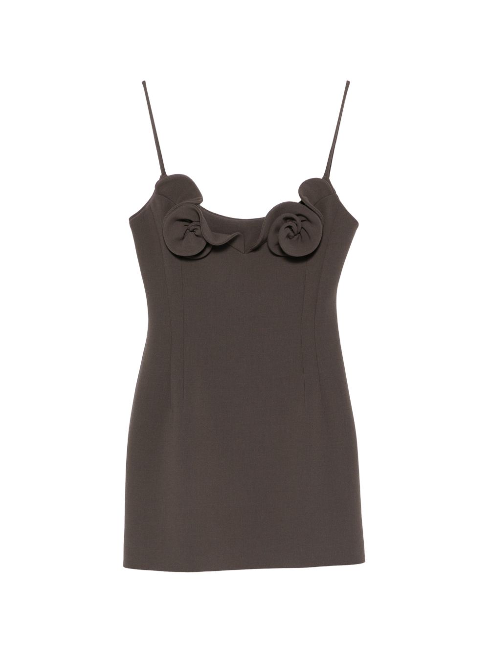 Abito mini con fiori applicati in marrone Magda Butrym - donna 