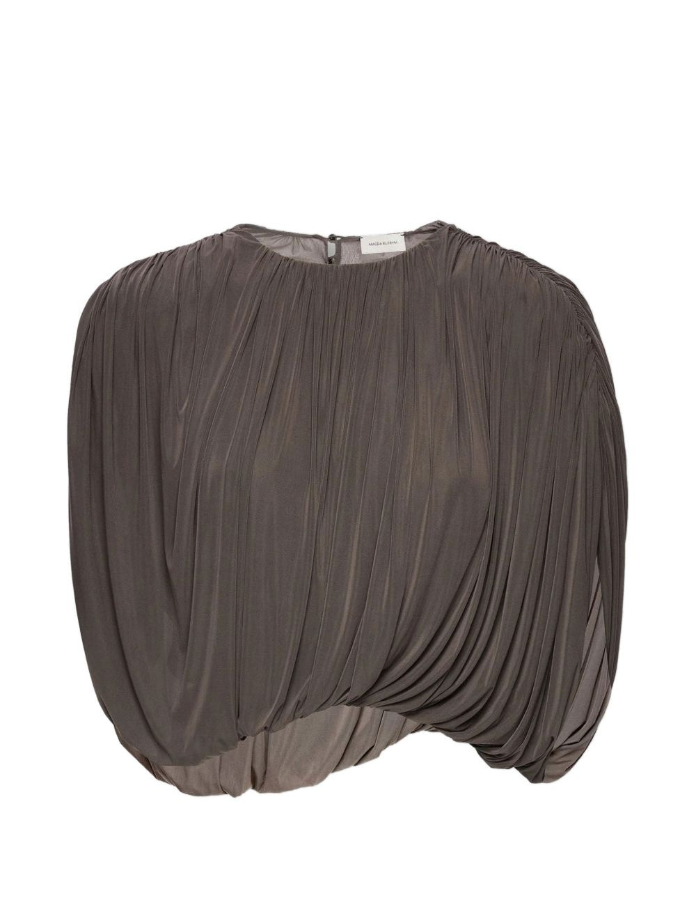 Top con ruches in marrone Magda butrym - donna 