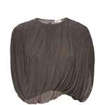 Top con ruches in marrone Magda butrym - donna 