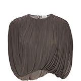 Top con ruches in marrone Magda butrym - donna 