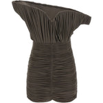 Mini abito monospalla drappeggiato in marrone Magda butrym - donna 