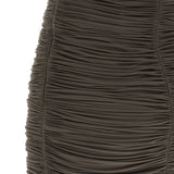 Mini abito monospalla drappeggiato in marrone Magda butrym - donna 