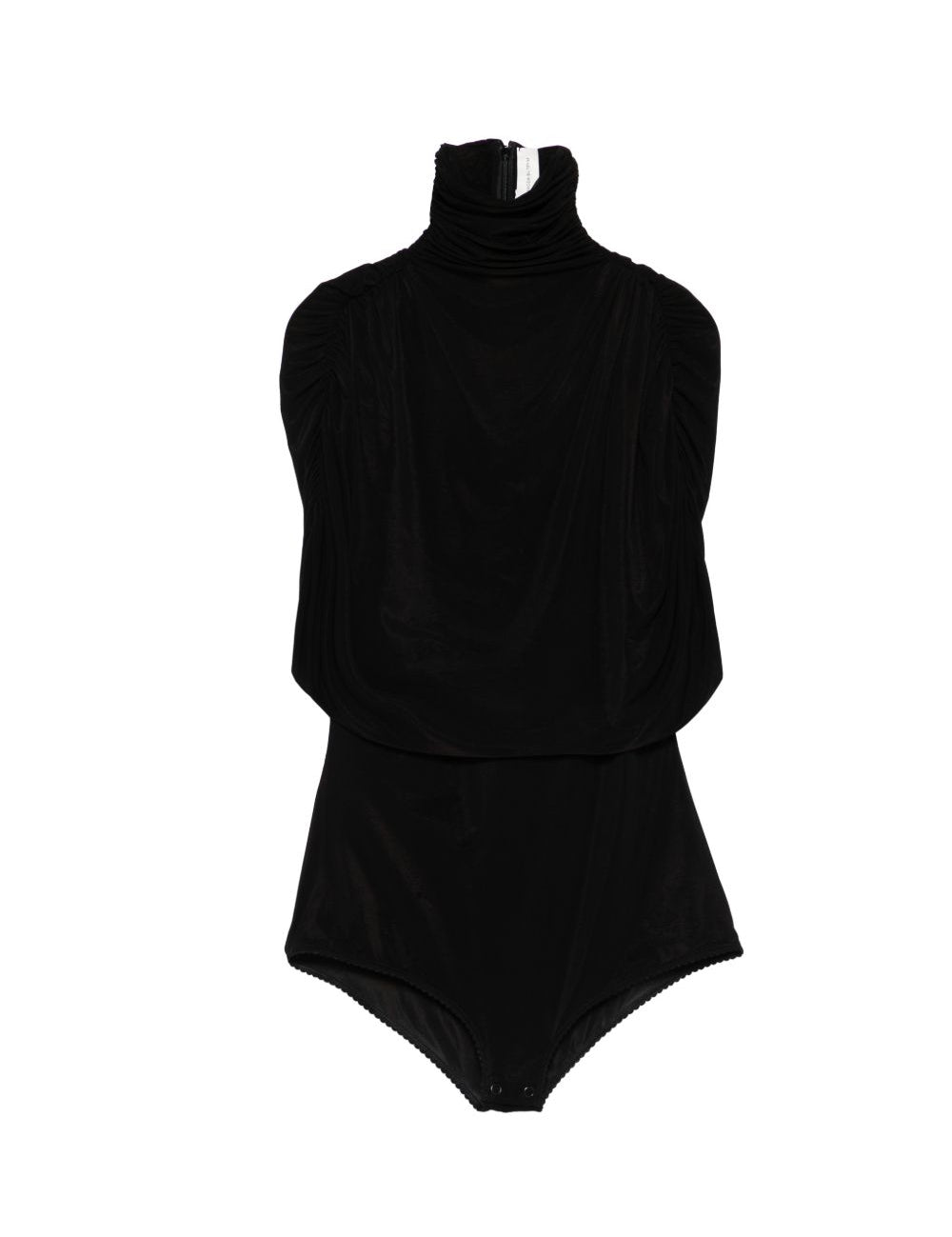 Body con collo alto drappeggiato in nero Magda butrym - donna 