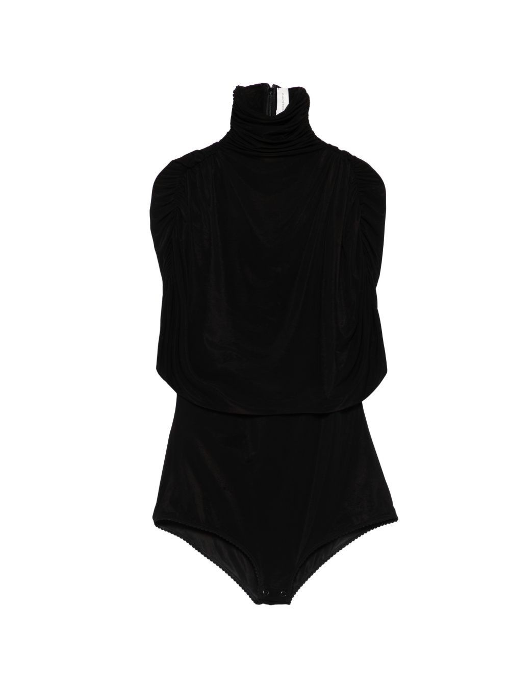 Body con collo alto drappeggiato in nero Magda butrym - donna 
