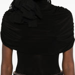 Body con collo alto drappeggiato in nero Magda butrym - donna 