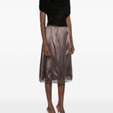 Body con collo alto drappeggiato in nero Magda butrym - donna 