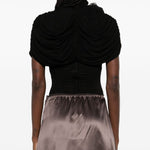 Body con collo alto drappeggiato in nero Magda butrym - donna 